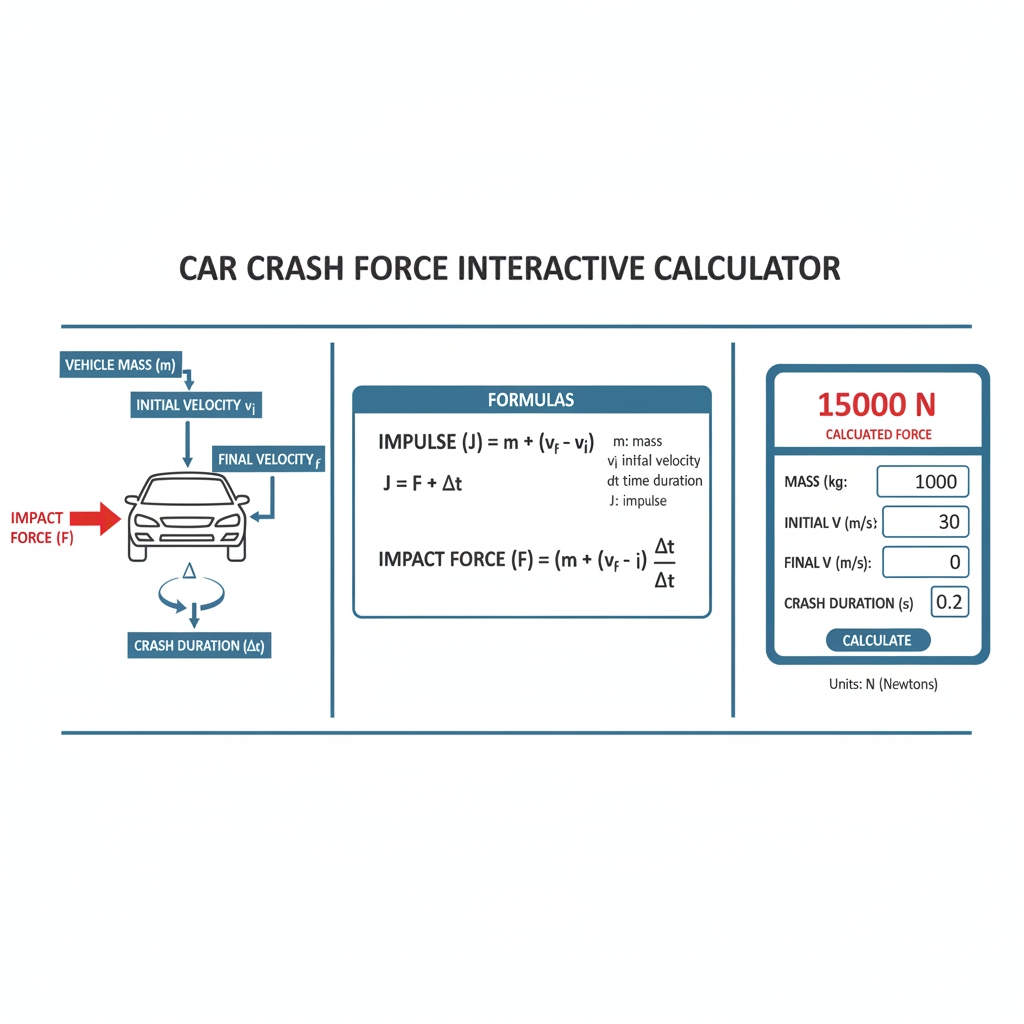 Car Crash Math Car Crash Force Interactive Calculator | FIRGELLI