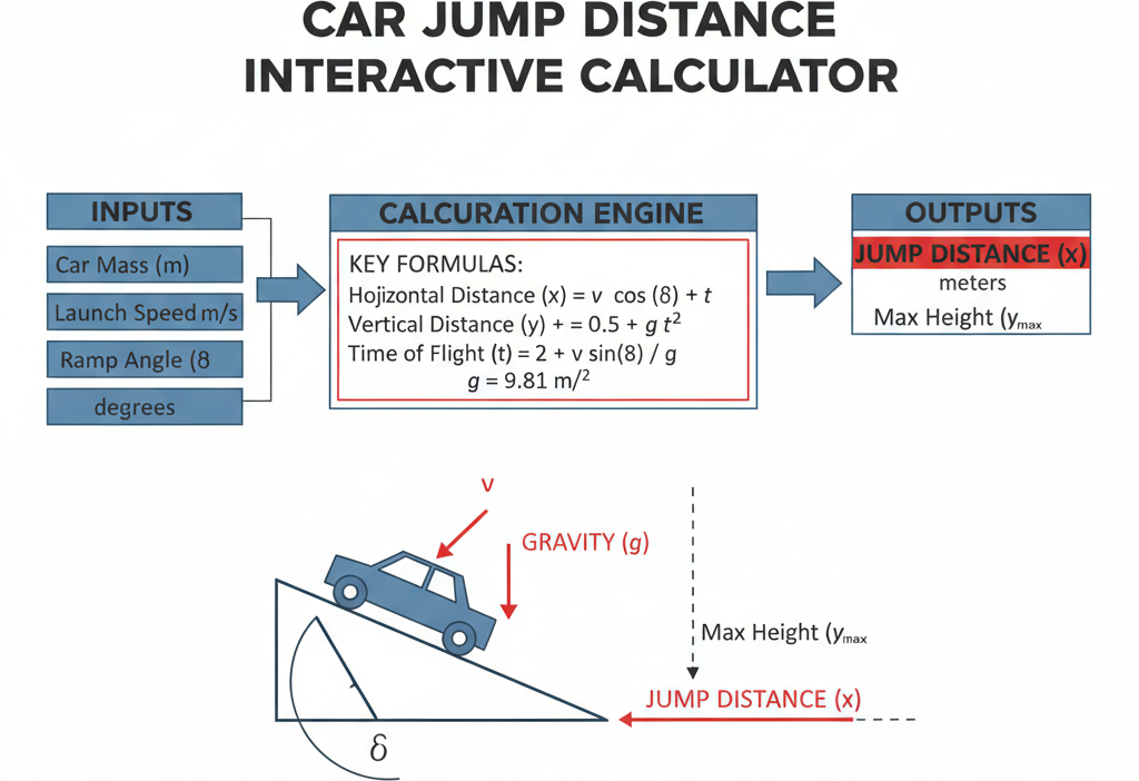 Increase Distance Car Car Jump Distance Interactive Calculator | FIRGELLI