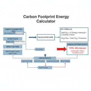 Carbon Footprint Energy Interactive Calculator Technical Diagram