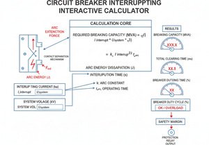 Circuit Breaker Interrupting Interactive Calculator Technical Diagram