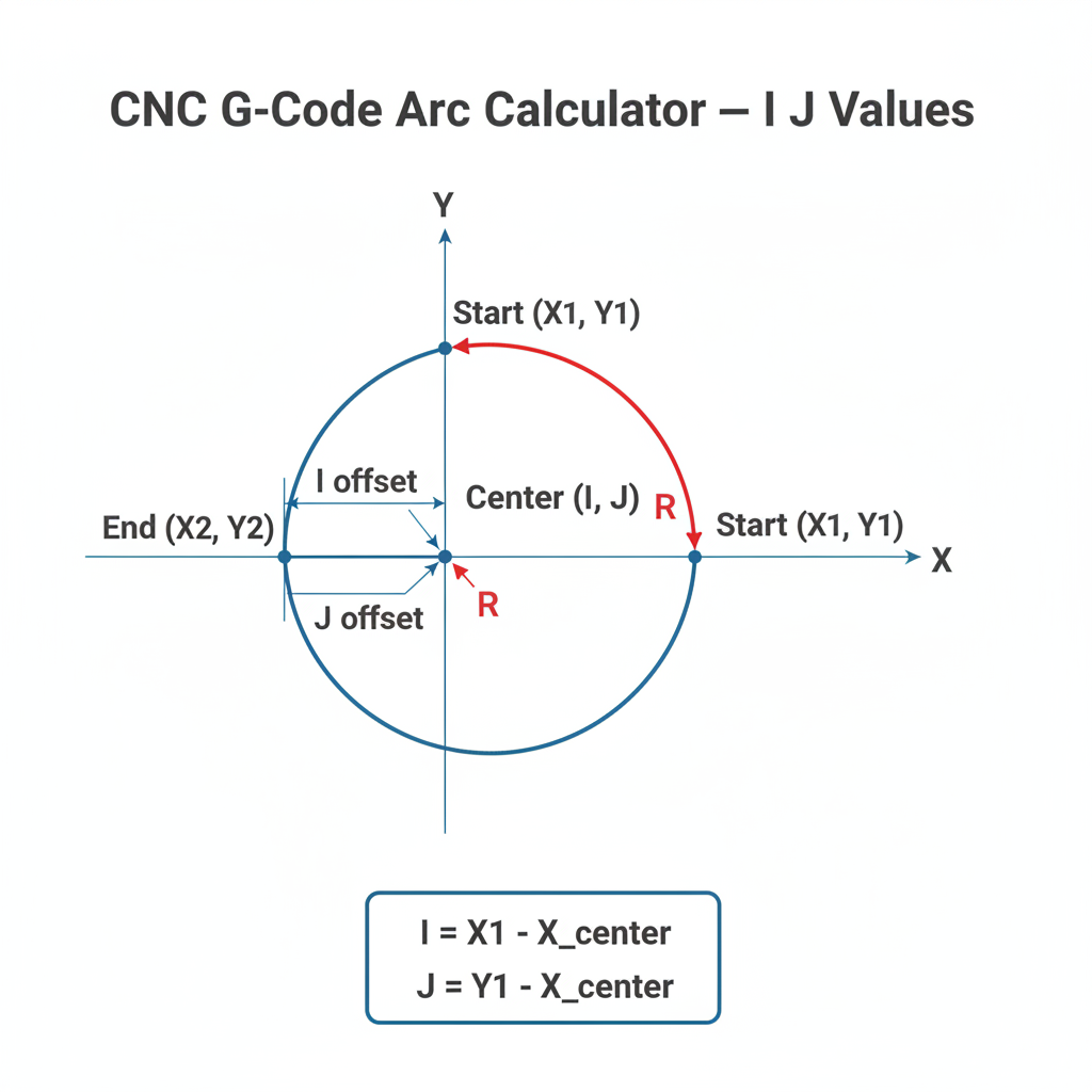 Free CNC G-Code Arc Calculator — I J Values | FIRGELLI Engineering
