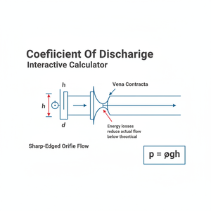 Coefficient Of Discharge Interactive Calculator Technical Diagram
