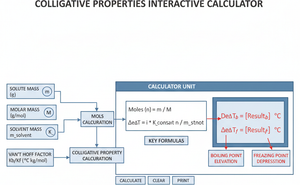 Colligative Properties Interactive Calculator Technical Diagram