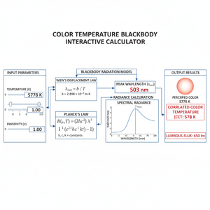 Color Temperature Blackbody Interactive Calculator Technical Diagram