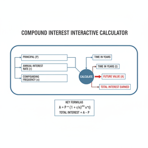 Compound Interest Interactive Calculator Technical Diagram