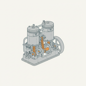 Compound Yacht Engine diagram