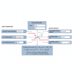 Compton Scattering Interactive Calculator Technical Diagram