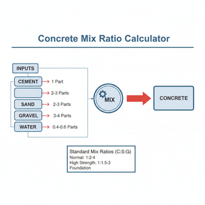 Concrete Mix Ratio Calculator Technical Diagram