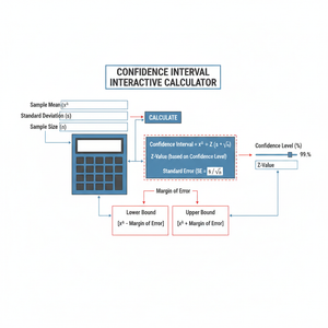 Confidence Interval Interactive Calculator Technical Diagram