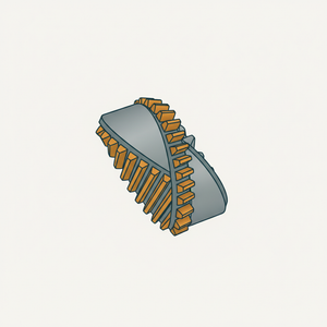 Conical Bevel Pinion with Spiral Studs diagram