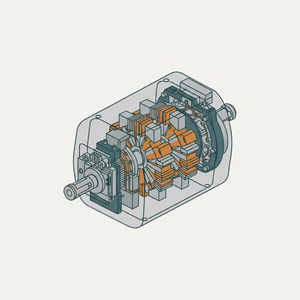 Consequent-pole Compound Generator diagram