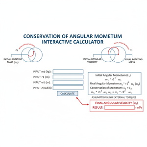 Conservation Of Angular Momentum Interactive Calculator Technical Diagram