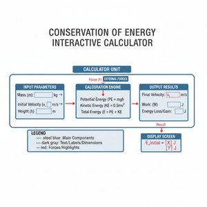 Conservation Of Energy Interactive Calculator Technical Diagram