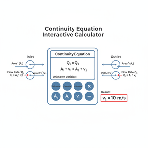 Continuity Equation Interactive Calculator Technical Diagram