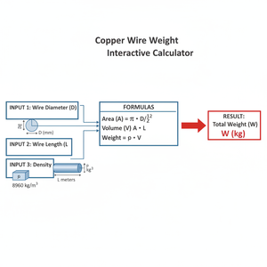Copper Wire Weight Interactive Calculator Technical Diagram