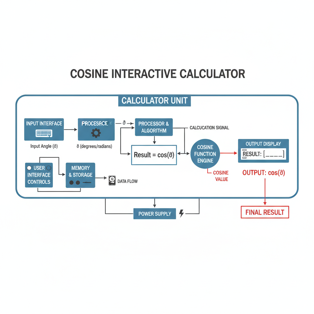 Cosine Interactive Calculator | Trigonometry Tool | FIRGELLI