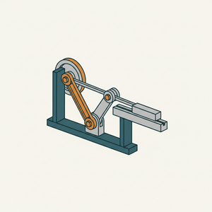 Crank to Oscillating Rod Reciprocating diagram