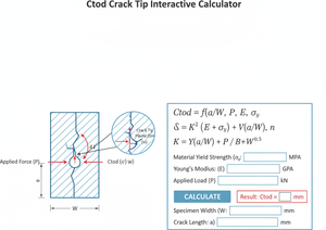 Ctod Crack Tip Interactive Calculator Technical Diagram
