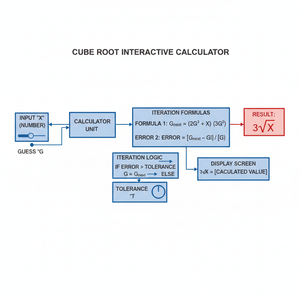 Cube Root Interactive Calculator Technical Diagram