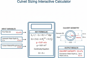 Culvert Sizing Interactive Calculator Technical Diagram