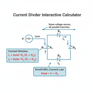 Current Divider Interactive Calculator Technical Diagram