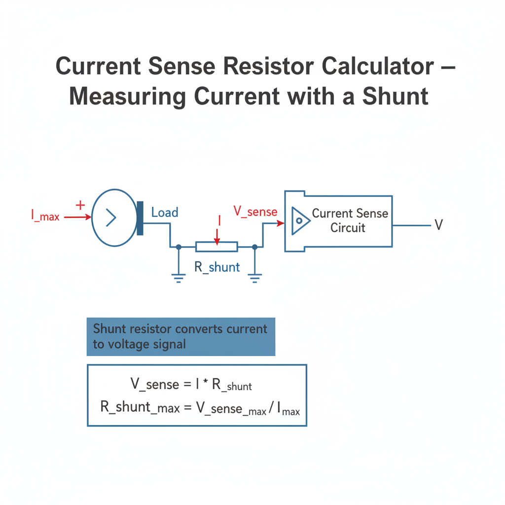 Free Current Sense Resistor Calculator — Measuring Current with a Shun