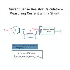 Current Sense Resistor Calculator   Measuring Current with a Shunt Technical Diagram