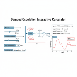 Damped Oscillation Interactive Calculator Technical Diagram