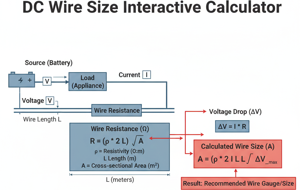 DC Wire Size Interactive Calculator | FIRGELLI