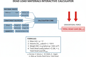 Dead Load Materials Interactive Calculator Technical Diagram