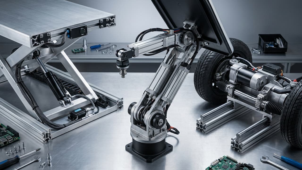 Delivery Robot Actuators: Motion Systems for Lids, Lift Platforms, and