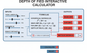Depth Of Field Interactive Calculator Technical Diagram