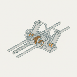 Diagonal Twin-screw Engine diagram