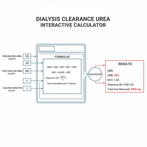 Dialysis Clearance Urea Interactive Calculator Technical Diagram