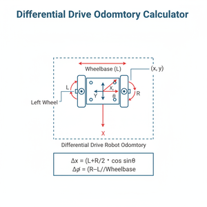 Differential Drive Odometry Calculator Technical Diagram