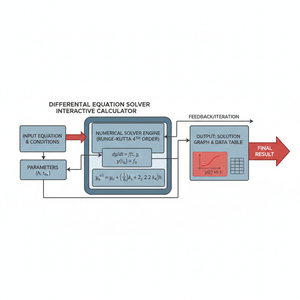 Differential Equation Solver Interactive Calculator Technical Diagram