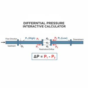 Differential Pressure Interactive Calculator Technical Diagram