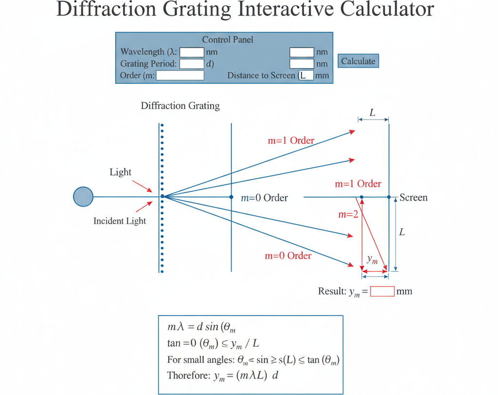 Diffraction Grating Interactive Calculator | FIRGELLI