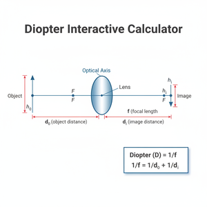 Diopter Interactive Calculator Technical Diagram