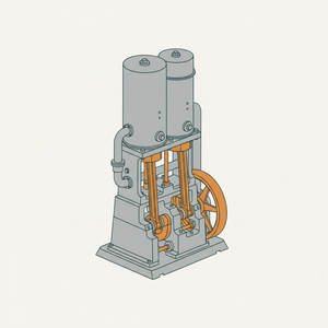 Direct-connected Vertical Compound Engine diagram