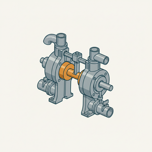 Double-acting Force Pump diagram