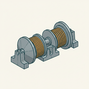 Double Conic Rope Drum diagram