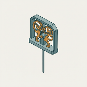 Double Tri-toothed Pendulum Escapement diagram