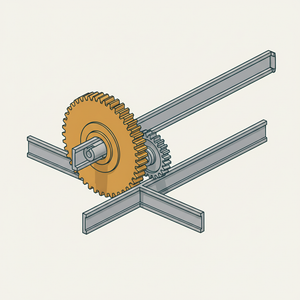 Doubling Stroke Length via Rack and Pinion diagram