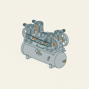 Duplex Air Compressor diagram