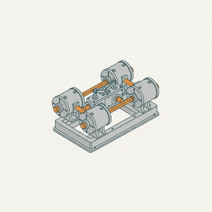 Duplex Steam-actuated Air Compressor diagram