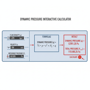 Dynamic Pressure Interactive Calculator Technical Diagram