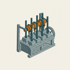 Eight-stamp Ore Mill diagram