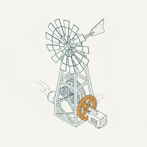 Electric Windmill Plant diagram