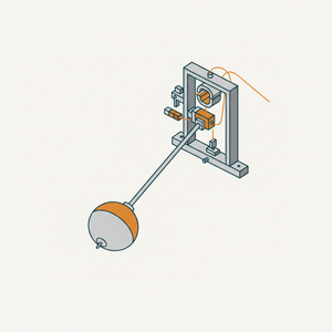 Electro-magnetic Clock Pendulum diagram